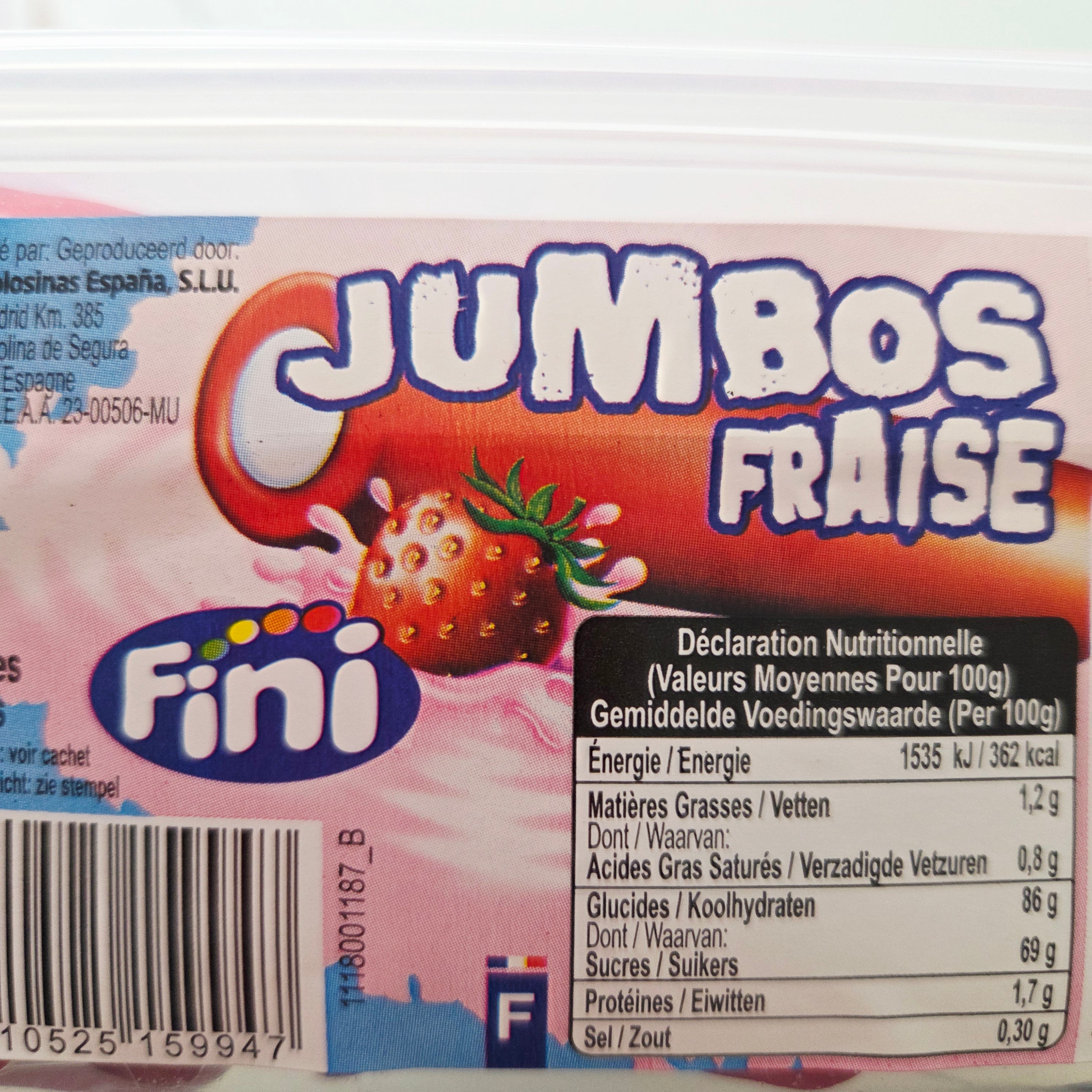 Jumbos Fraise Lisse FINI (X1)