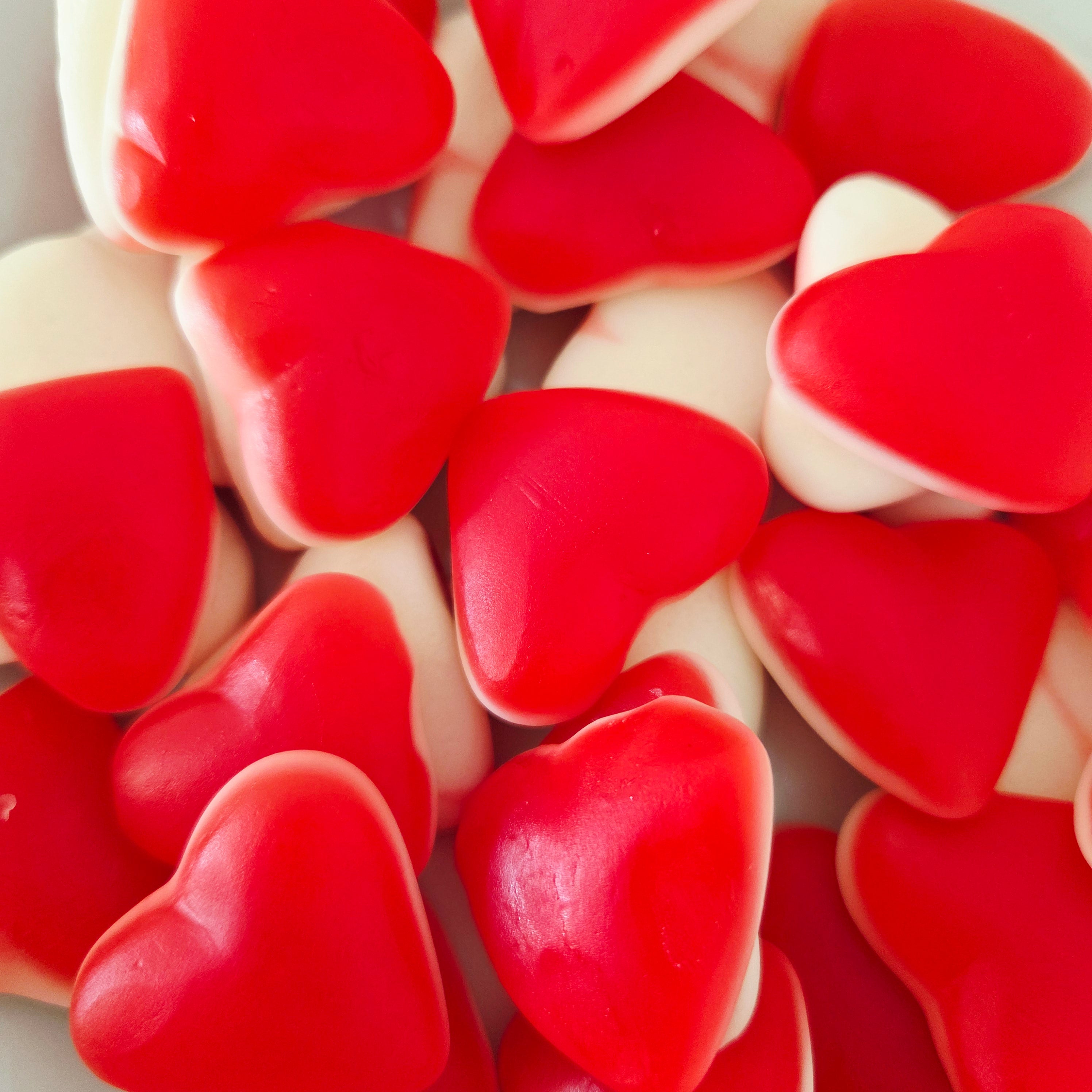 Coeur Rouge et Blanc Lisses Dulceplus